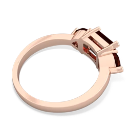 Lab Pink Sapphire Three Stone 14K Rose Gold ring R5235