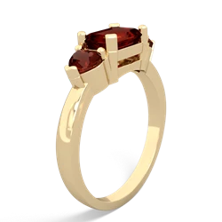 Lab Ruby Three Stone 14K Yellow Gold ring R5235