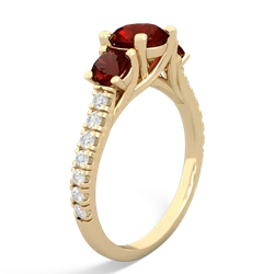 Ruby Pave Trellis 14K Yellow Gold ring R5500