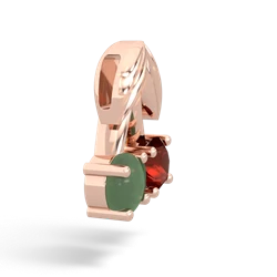 Garnet Sweet Cherries 14K Rose Gold pendant P7001