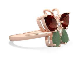 Garnet Butterfly 14K Rose Gold ring R2215