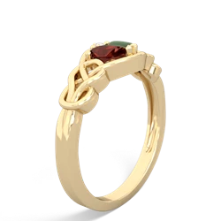 Garnet Celtic Love Knot 14K Yellow Gold ring R5420