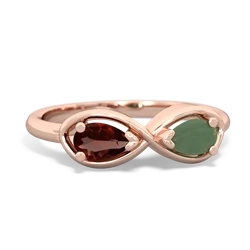 Garnet Infinity 14K Rose Gold ring R5050