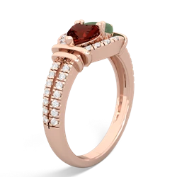 Garnet Art-Deco Keepsake 14K Rose Gold ring R5630