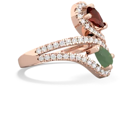 Garnet Diamond Dazzler 14K Rose Gold ring R3000