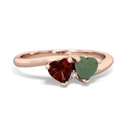 Garnet Sweethearts 14K Rose Gold ring R5260