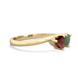 Garnet Sweethearts 14K Yellow Gold ring R5260