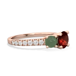 Garnet Pave Trellis 14K Rose Gold ring R5500