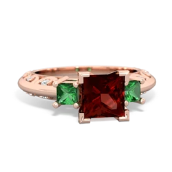 Garnet Eternal Embrace Engagement 14K Rose Gold ring C2001