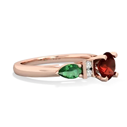 Garnet 6Mm Round Eternal Embrace Engagement 14K Rose Gold ring R2005