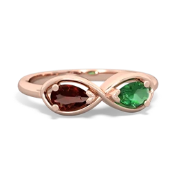 Garnet Infinity 14K Rose Gold ring R5050