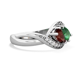 Garnet Summer Winds 14K White Gold ring R5342