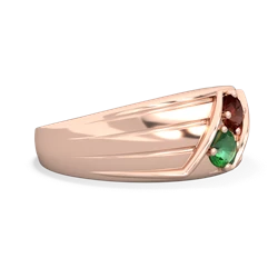 Garnet Men's Streamline 14K Rose Gold ring R0460