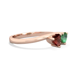 Garnet Sweethearts 14K Rose Gold ring R5260