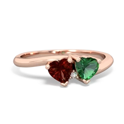 Garnet Sweethearts 14K Rose Gold ring R5260