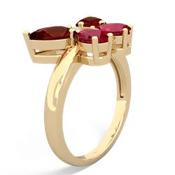 Garnet Butterfly 14K Yellow Gold ring R2215