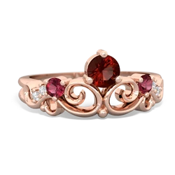 Garnet Crown Keepsake 14K Rose Gold ring R5740