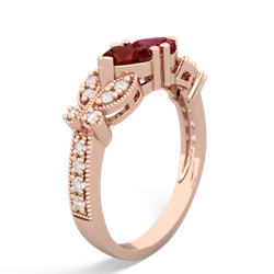 Garnet Diamond Butterflies 14K Rose Gold ring R5601