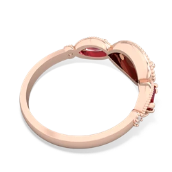 Garnet Milgrain Marquise 14K Rose Gold ring R5700