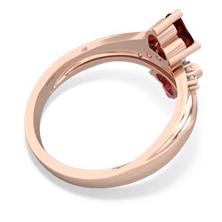 Garnet Heart To Heart 14K Rose Gold ring R2064