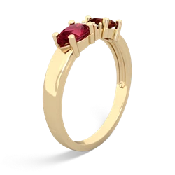 Garnet Pear Bowtie 14K Yellow Gold ring R0865