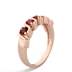 Garnet Anniversary Band 14K Rose Gold ring R2089