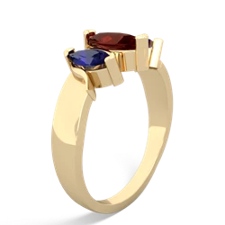 Garnet Three Peeks 14K Yellow Gold ring R2433