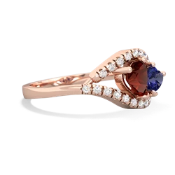 Garnet Mother And Child 14K Rose Gold ring R3010