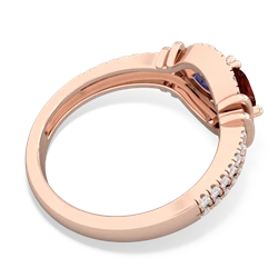 Garnet Art-Deco Keepsake 14K Rose Gold ring R5630