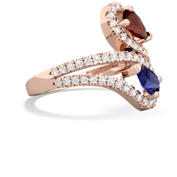 Garnet Diamond Dazzler 14K Rose Gold ring R3000