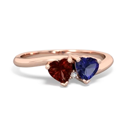 Garnet Sweethearts 14K Rose Gold ring R5260