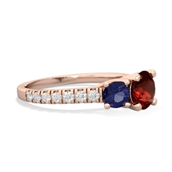 Garnet Pave Trellis 14K Rose Gold ring R5500