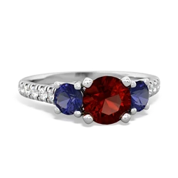 Garnet Pave Trellis 14K White Gold ring R5500