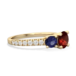 Garnet Pave Trellis 14K Yellow Gold ring R5500