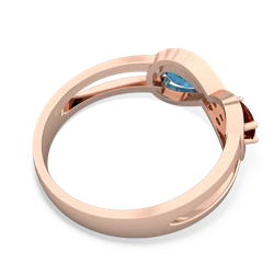 Garnet Diamond Infinity 14K Rose Gold ring R5390