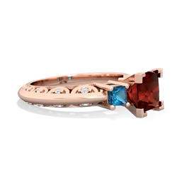 Garnet Eternal Embrace Engagement 14K Rose Gold ring C2001