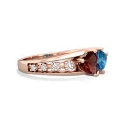 Garnet Heart To Heart 14K Rose Gold ring R3342