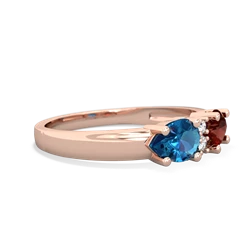 Garnet Pear Bowtie 14K Rose Gold ring R0865