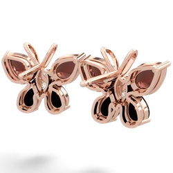 Garnet Butterfly 14K Rose Gold earrings E2215