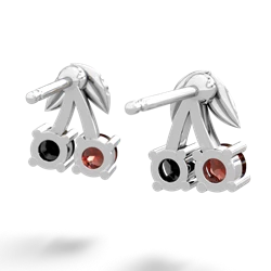 Garnet Sweet Cherries 14K White Gold earrings E7001