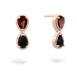 Garnet Infinity 14K Rose Gold earrings E5050