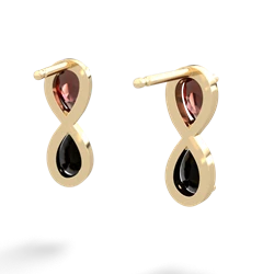 Garnet Infinity 14K Yellow Gold earrings E5050