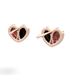 Garnet 'Our Heart' 14K Rose Gold earrings E5072