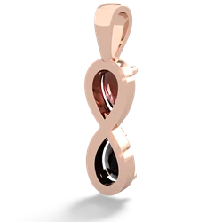 Garnet Infinity 14K Rose Gold pendant P5050