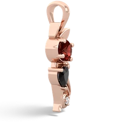 Garnet Kitten 14K Rose Gold pendant P5780