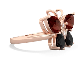 Garnet Butterfly 14K Rose Gold ring R2215