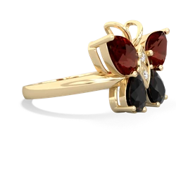 Garnet Butterfly 14K Yellow Gold ring R2215