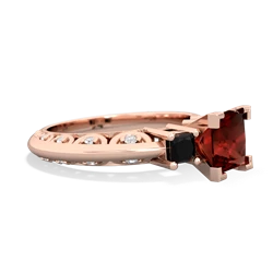 Garnet Eternal Embrace Engagement 14K Rose Gold ring C2001