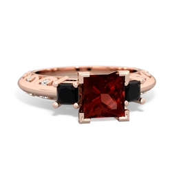 Garnet Eternal Embrace Engagement 14K Rose Gold ring C2001