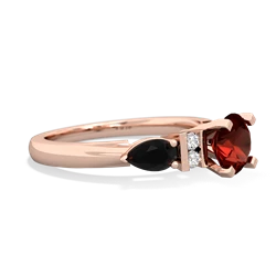 Garnet 6Mm Round Eternal Embrace Engagement 14K Rose Gold ring R2005